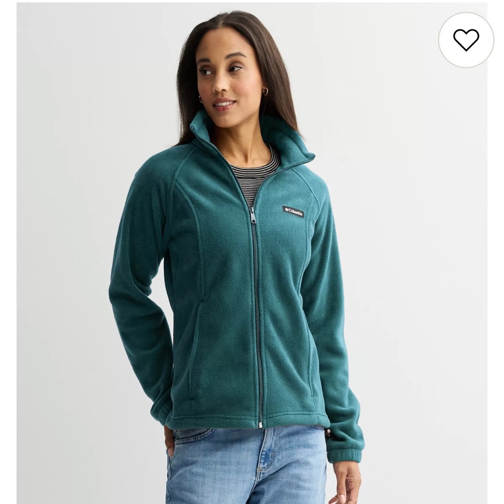 Columbia Benton Springs Full Zip Deep Green Fleece Women’s Jacket - Picture 6 of 6